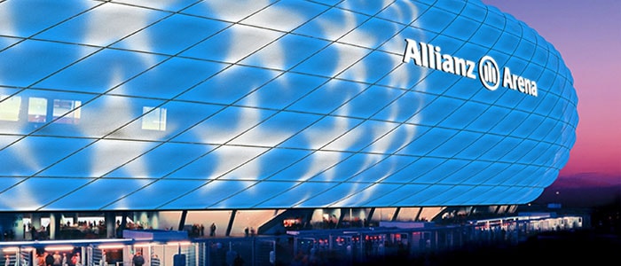 El estadio del Bayern Munich alumbrado con luces LED de Philips
