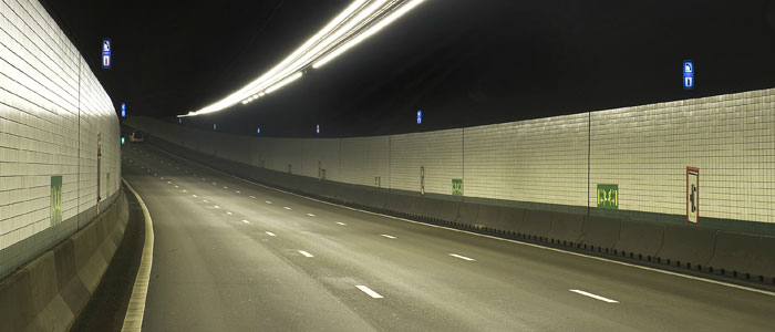 Un túnel iluminado por Philips Lighting