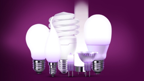 Colección de bombillas de diferentes tecnologías de iluminación