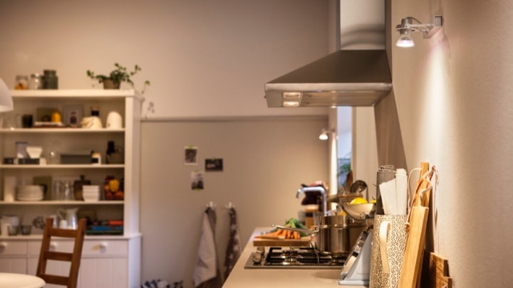 Iluminación de cocina, ejemplo práctico de como quedan las lámparas para la cocina